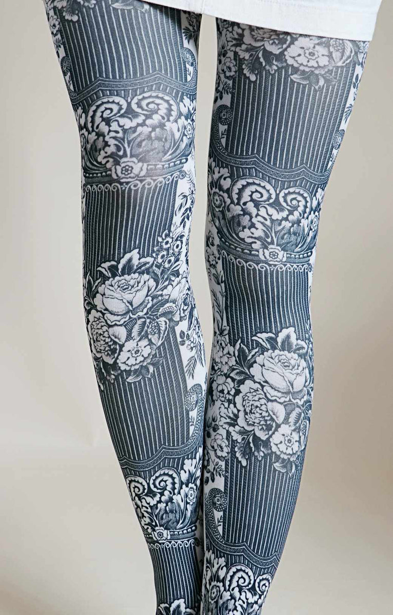 Art Tights | ANTIQUE LACE AND FLOWER | Tabbisocks – NARASOCKS