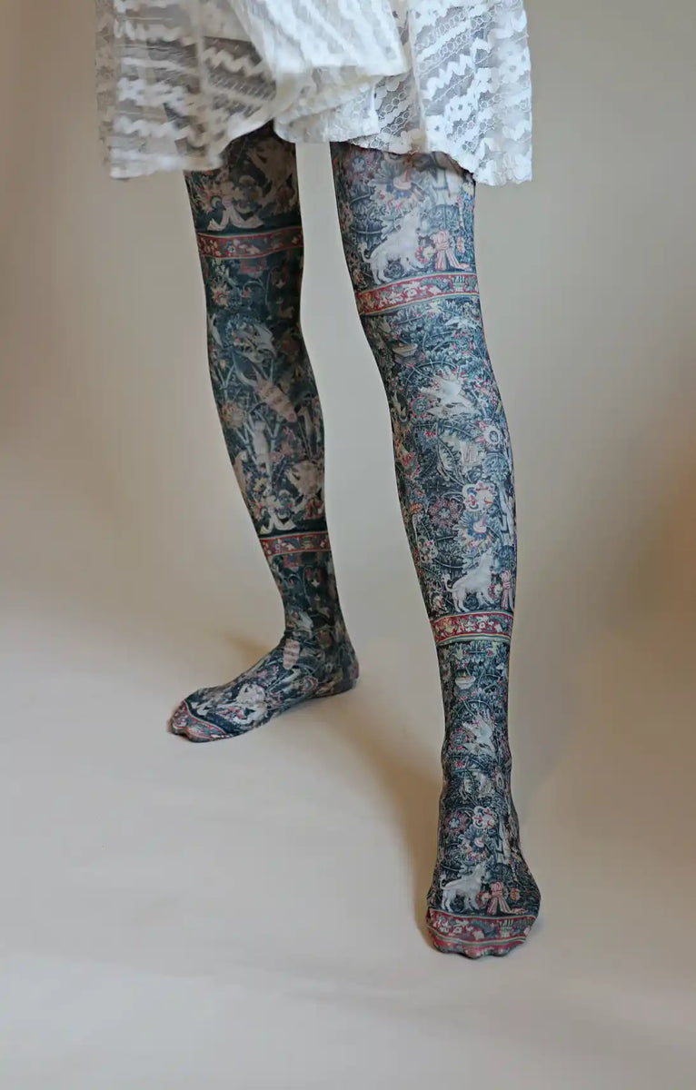 Art Tights | Large Leaf Verdure| Tabbisocks – NARASOCKS