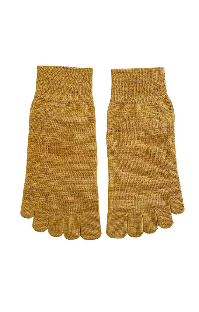 mustard yellow color toe socks for barefoot shoes