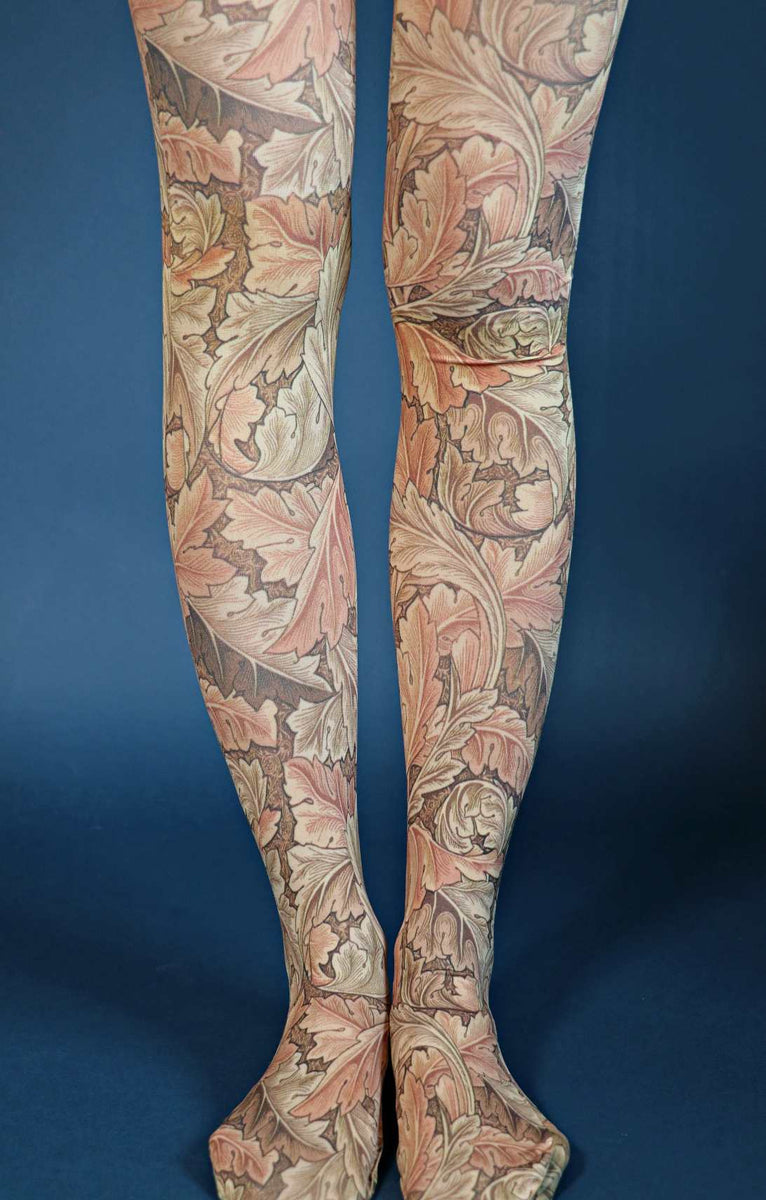 Art Tights | Brown by WILLIAM MORRIS | Tabbisocks – NARASOCKS