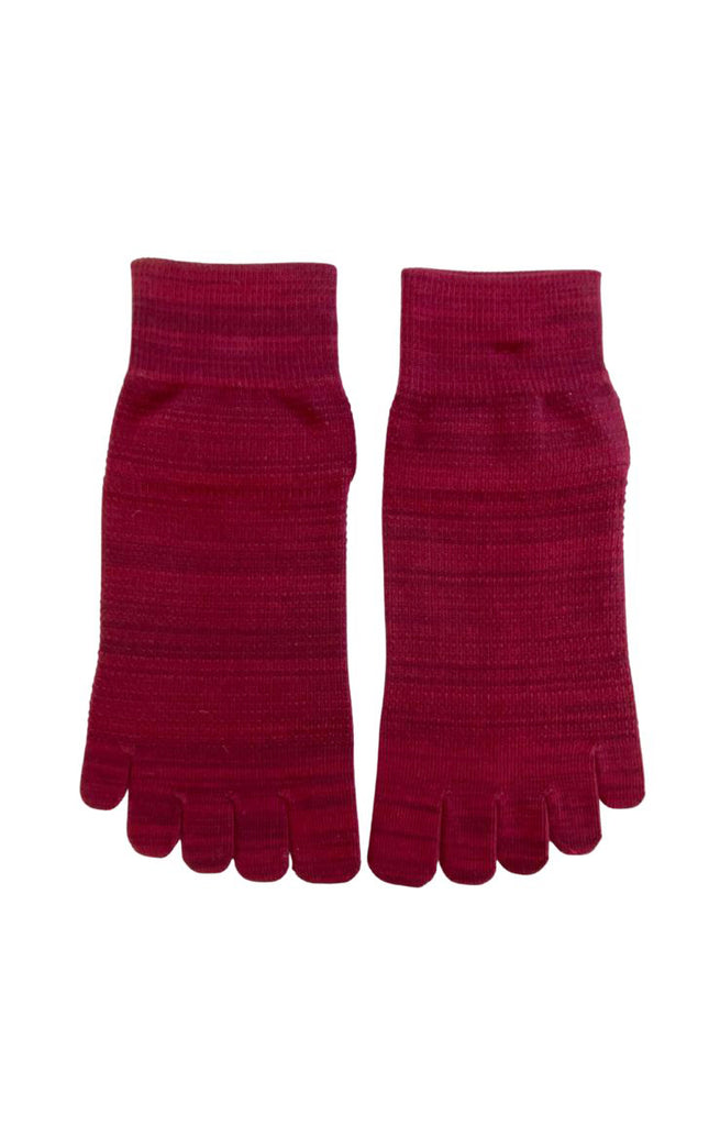 finest cotton toe socks in red