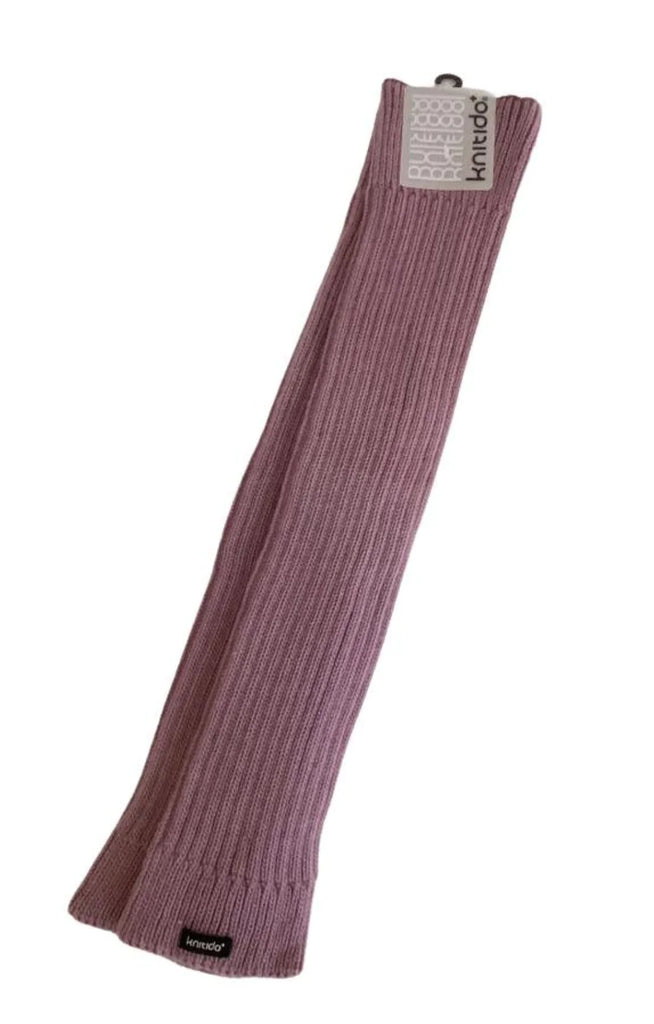 Knitido plus brand Wool Blend Ribbed Leg Warmer in Rose color