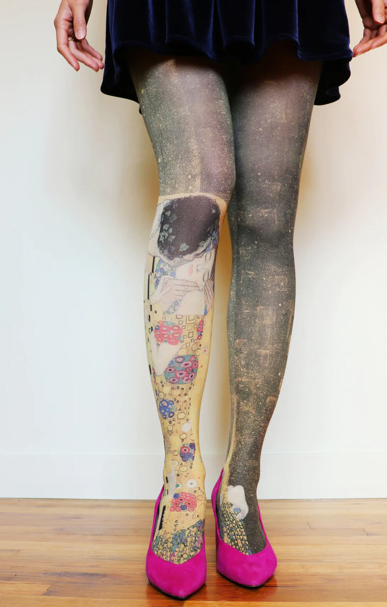 Printed Tights | The Kiss | Tabbisocks – NARASOCKS Printed Tights | The Kiss | Tabbisocks – NARASOCKS