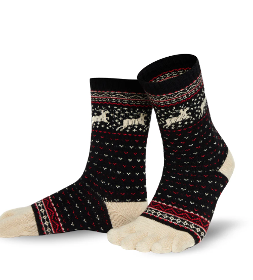 Wool toe socks for barefoot shoes