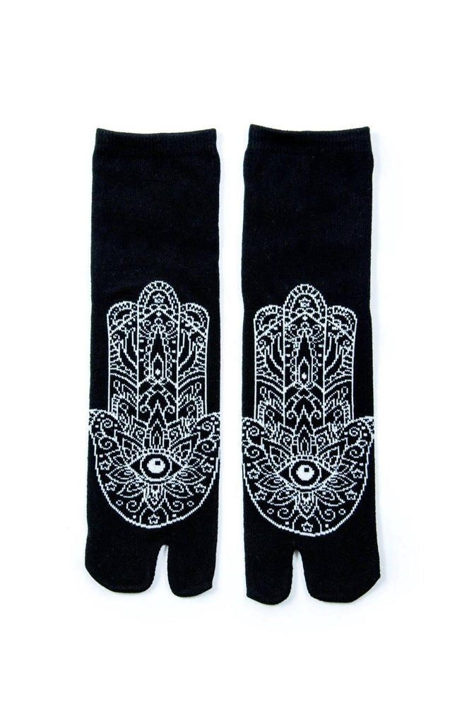 This is a picture of the product name HAMSA TABI SOCKS under the brand name LOTUS