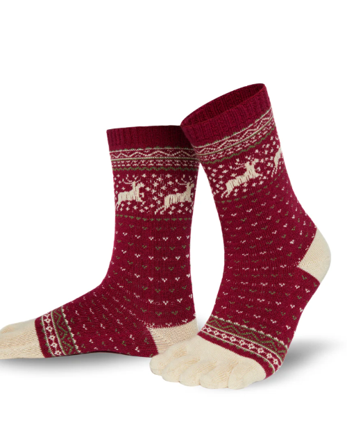 Wool toe socks for barefoot