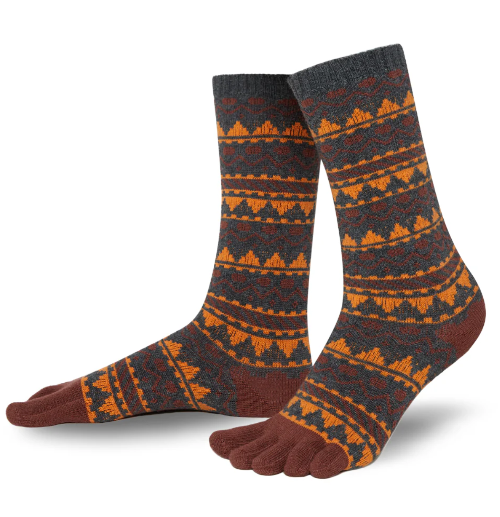 Cute wool toe socks for barefoot sneakers