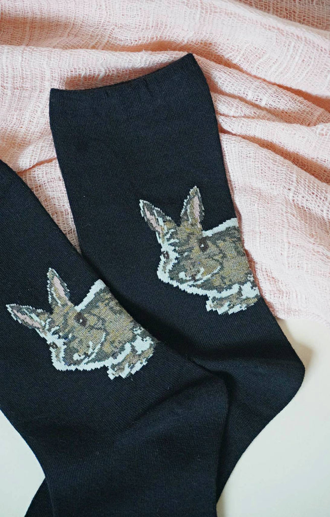 Black rabbit socks