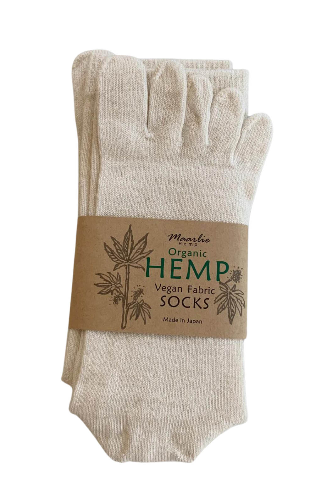 Product photo of Hemp Meditation Toe Socks by Maarlie Hemp