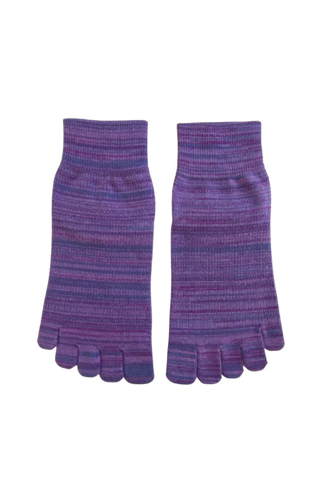 beautiful purple heather toe socks made in japan