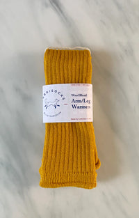 Tabbisocks Wool Blend Ribbed Leg Warmer in Mustard