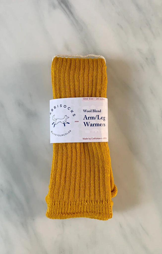 Tabbisocks Wool Blend Ribbed Leg Warmer in Mustard