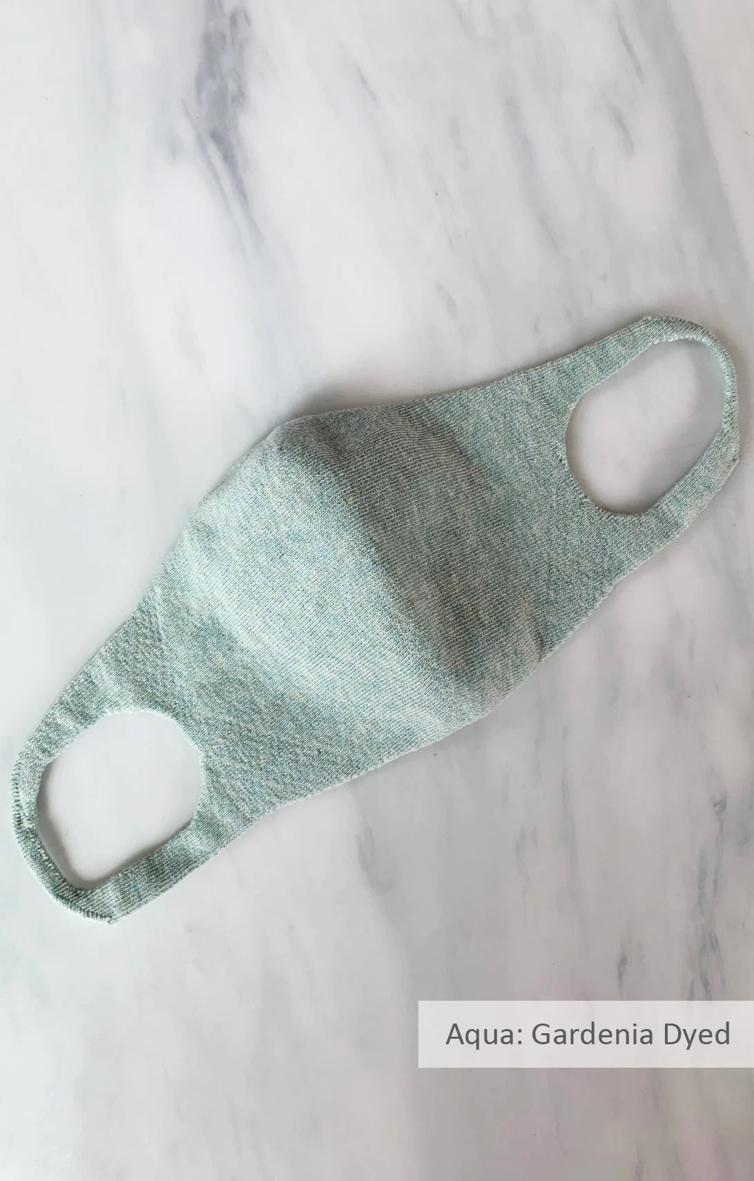 Aqua color of Botanical Dyed Organic Cotton Face Mask by Tabbisocks Wellness