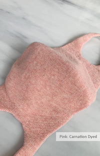 Pink color of Botanical Dyed Organic Cotton Face Mask by Tabbisocks Wellness