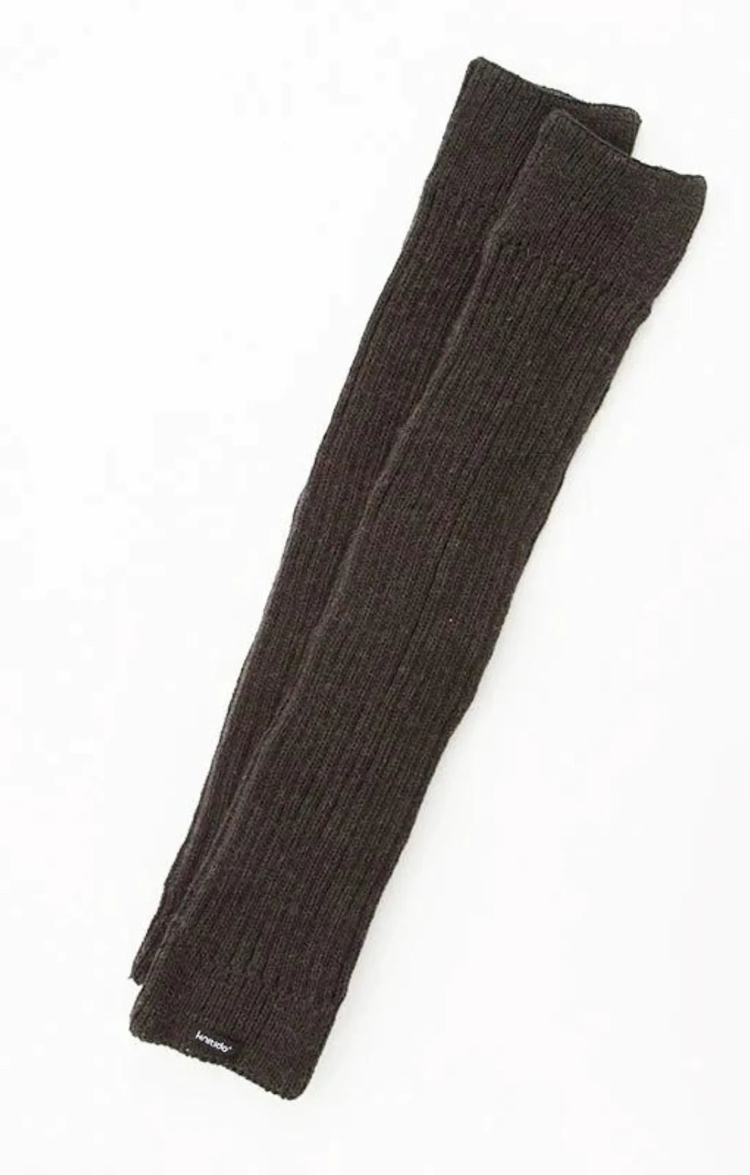 Knitido plus brand Wool Blend Ribbed Leg Warmer in Dark Grey color