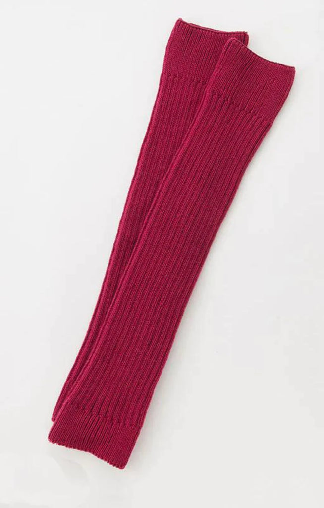 Knitido plus brand Wool Blend Ribbed Leg Warmer in Fuchusia Pink color