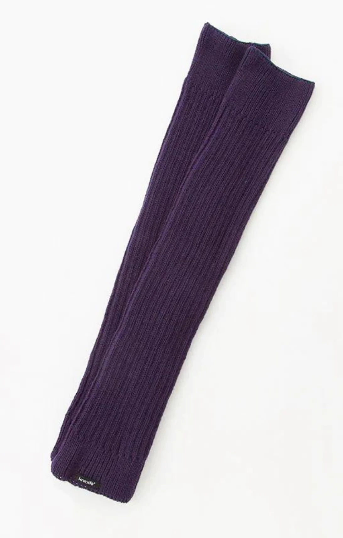 Knitido plus brand Wool Blend Ribbed Leg Warmer in Purple color