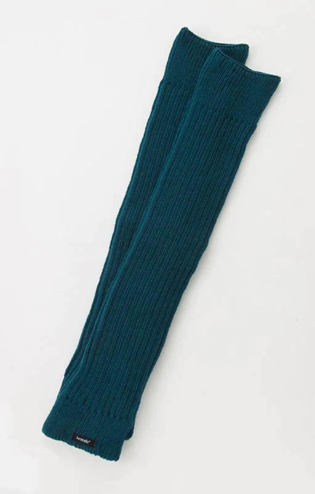 Knitido plus brand Wool Blend Ribbed Leg Warmer in Teal color