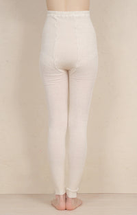 Back photo of Maarlie Hemp's product name "Mother of Pearl" ORGANIC HEMP RIBBED LEGGINGS