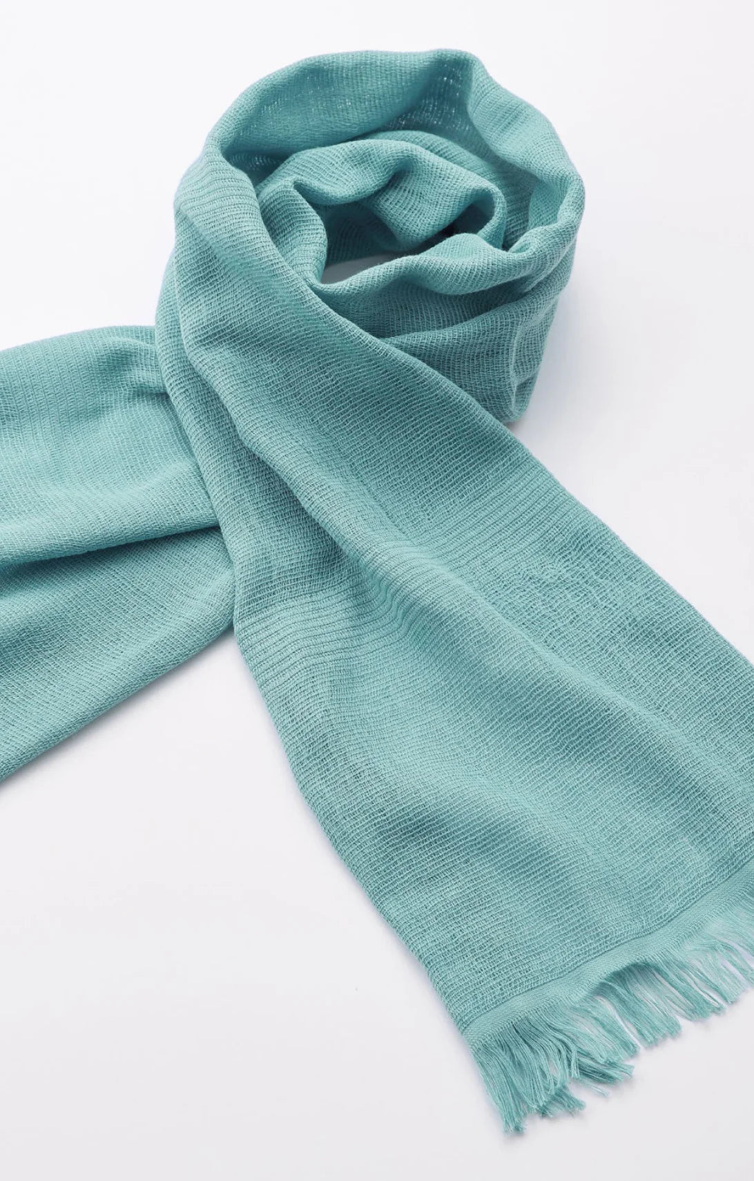 Tabbisocks Supima Organic Cotton Scarf in a light blue Dusty-Mint color