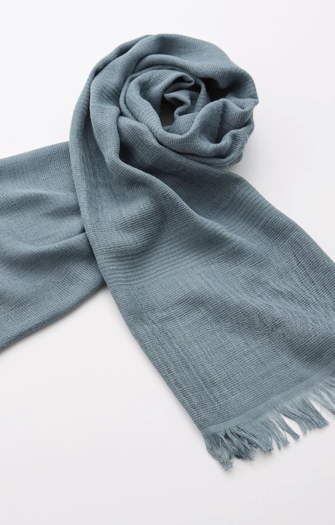 Tabbisocks Supima Organic Cotton Scarf in Steel-Blue, a mixture of gray and blue