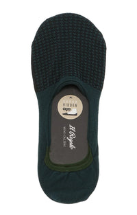 Il Regalo's Hound's Tooth Italian Cotton Liner Socks in Greem