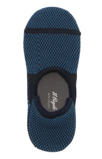 Il Regalo's Mesh Super Extra Fine Wool Liner Socks in Blue