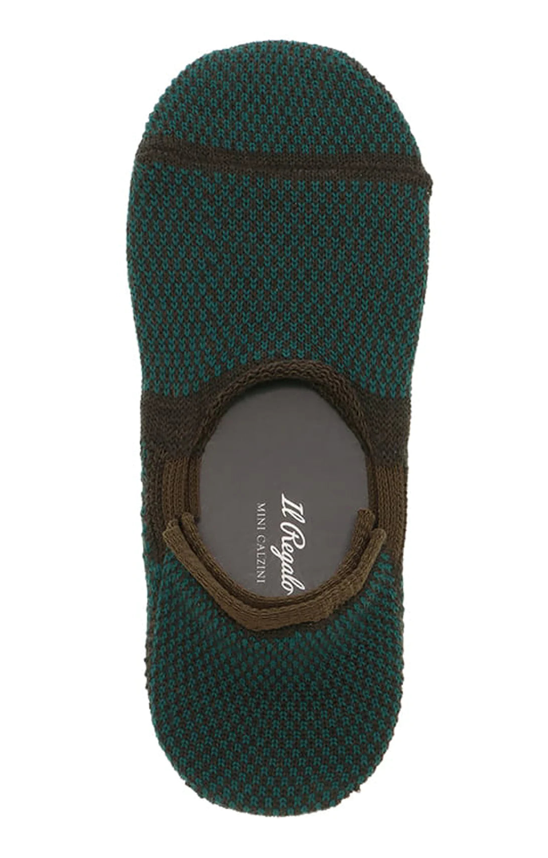 Il Regalo's Mesh Super Extra Fine Wool Liner Socks in Green