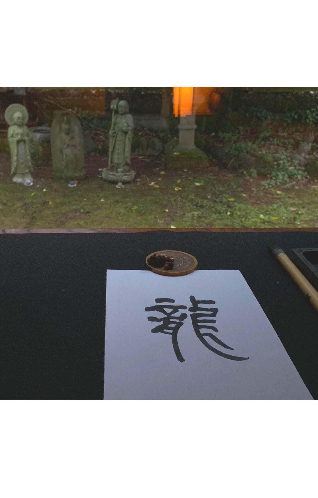 Kihachiro Sho's Dragon Lucky Kanji Calligraphy Crew Socks