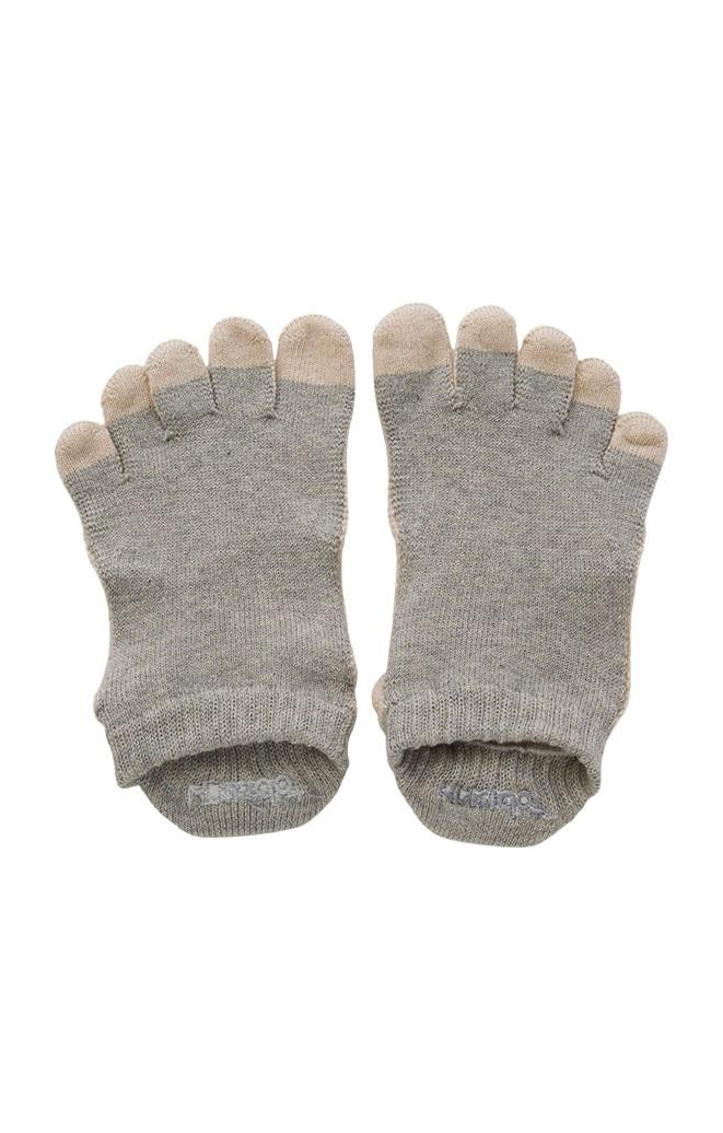 Botanical Dyed Open Toe Footie Grip Socks With *Power Pads*