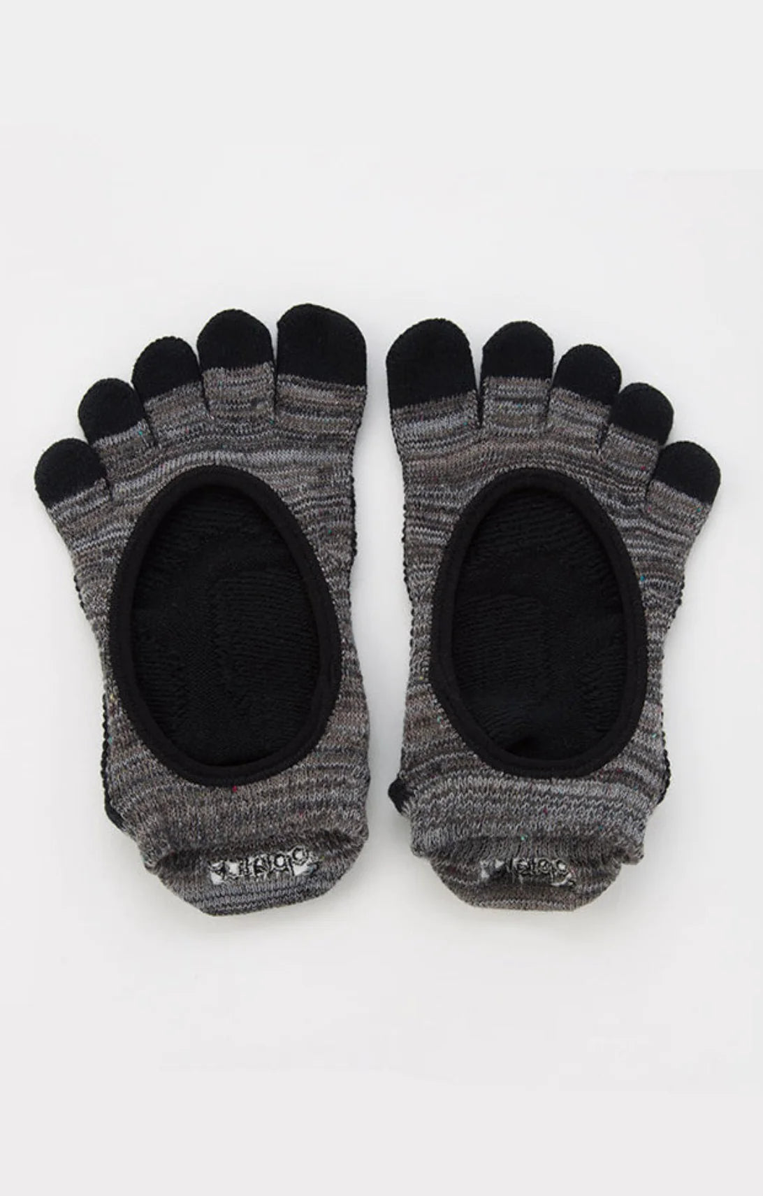 Dark Grey color of the product Heather Toe Footie Grip Socks With *Power Pads* by Knitido plus