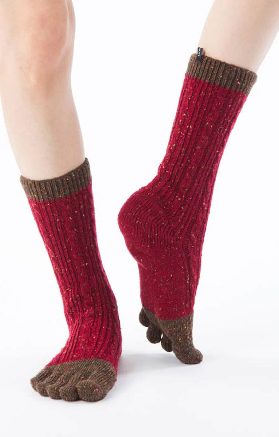 🧦Wool Blend Cable Striped Midcalf Toe Socks🧦 Keep warm and cozy