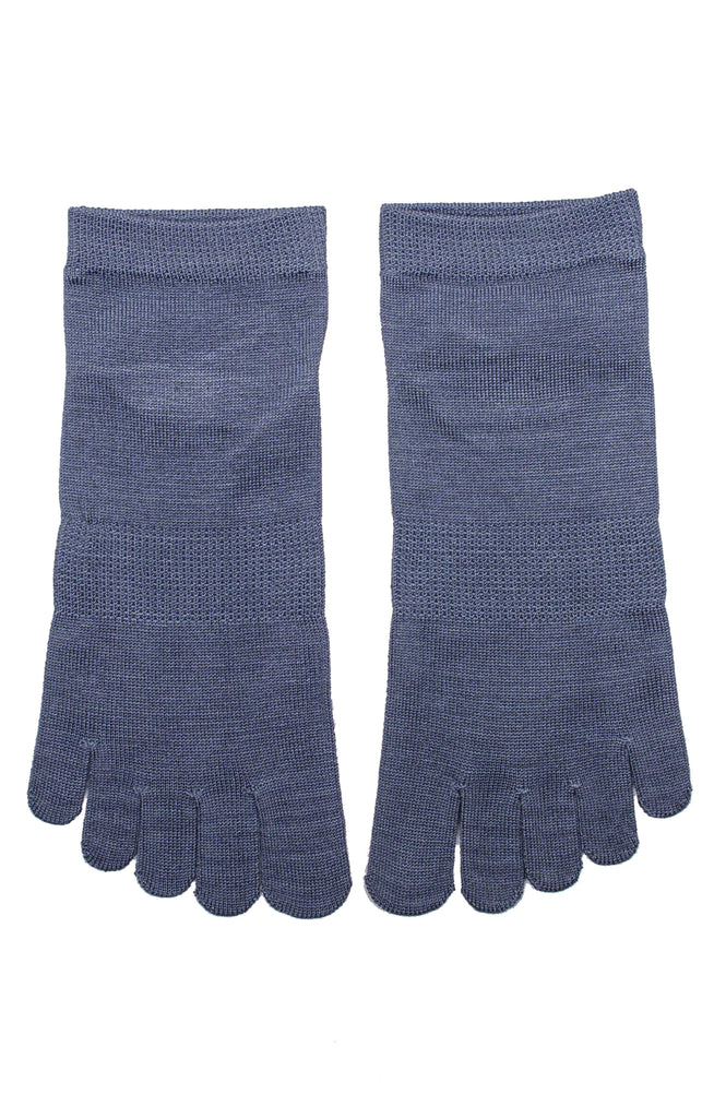 Silkdays Washable Silk Toe Footie Socks in NAVY color
