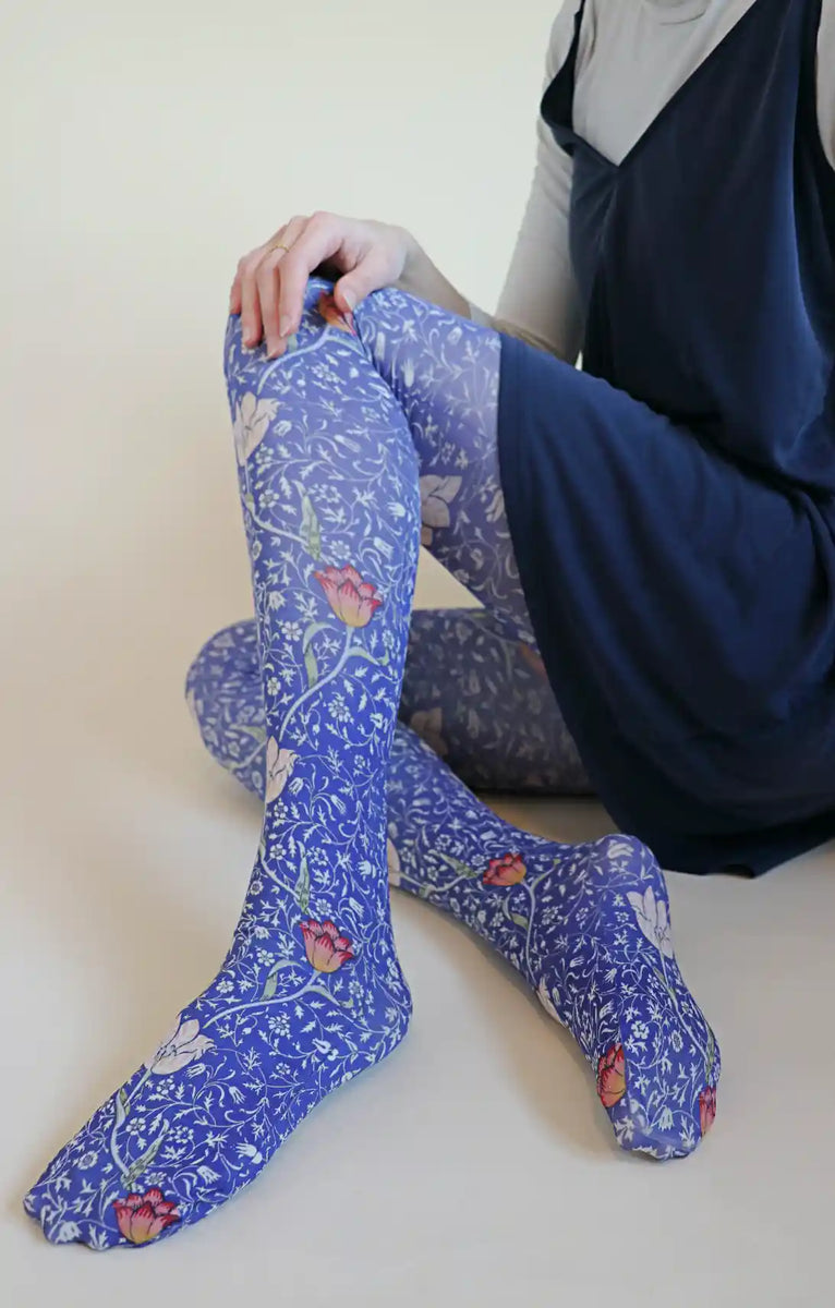 BIRD BY WILLIAM MORRIS PRINTED TIGHTS l Tabbisocks l Made in Japan ...