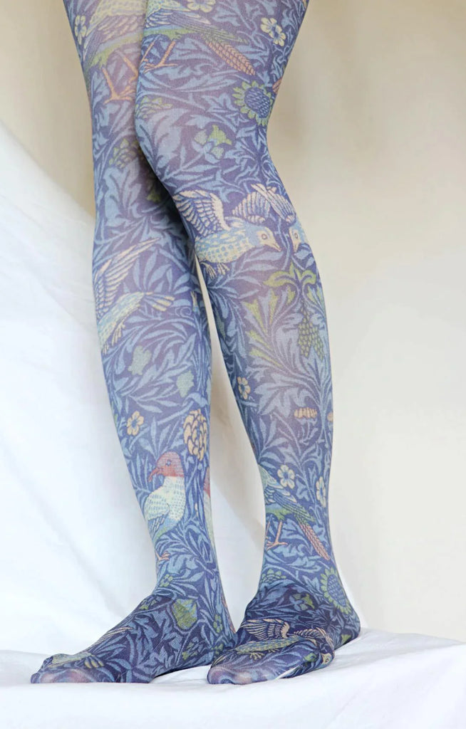 Printed Tights | Bird By William Morris | Tabbisocks – NARASOCKS