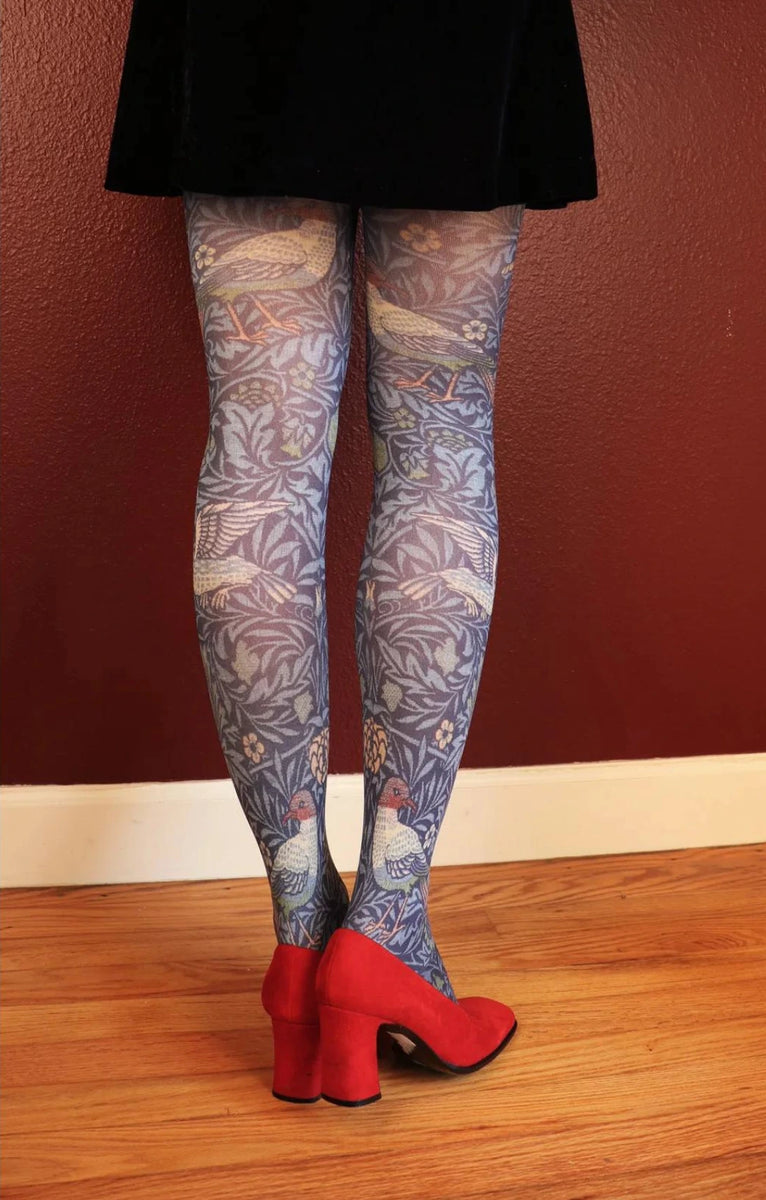 Printed Tights | Bird By William Morris | Tabbisocks – NARASOCKS