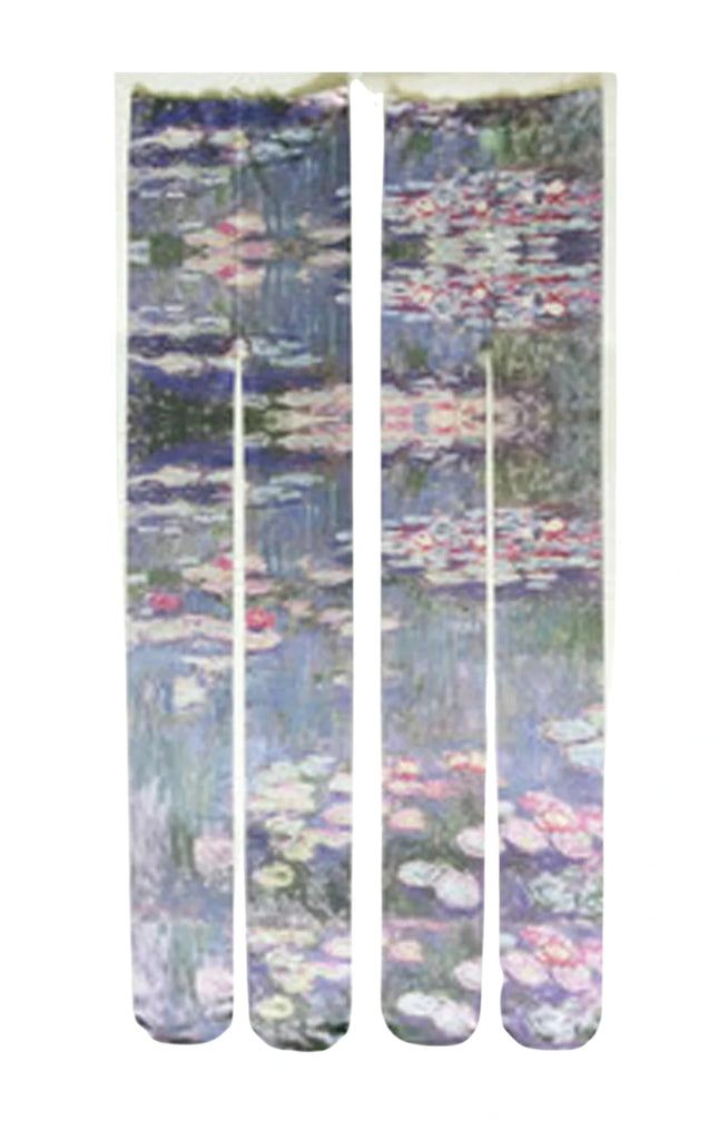 Tabbisocks's WATER LILIES by CLAUDE MONET Printed Art Tights