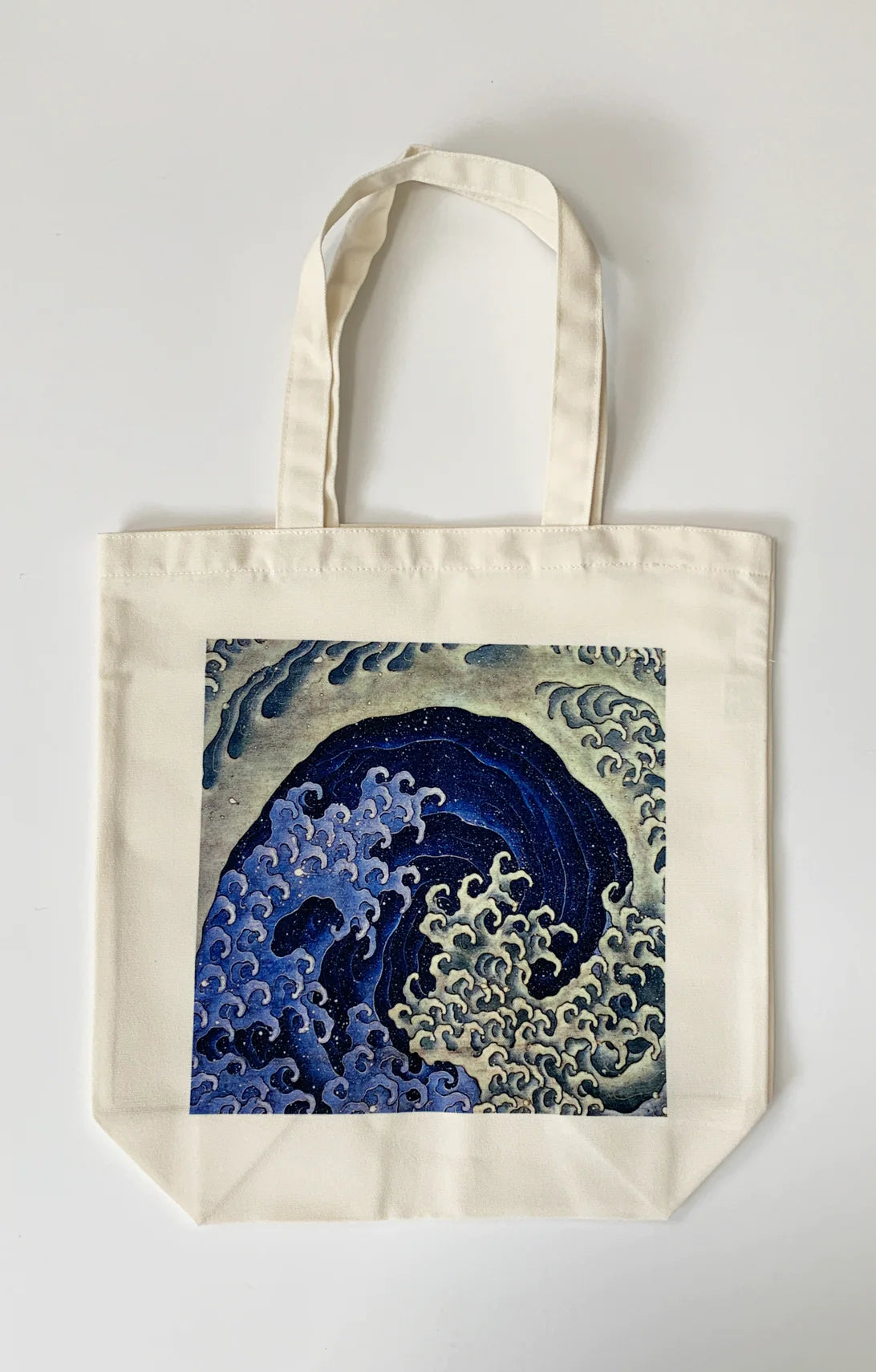 NINJA SOCKS' Hokusai Dragon & Feminine Wave (Menami) blue wave pattern