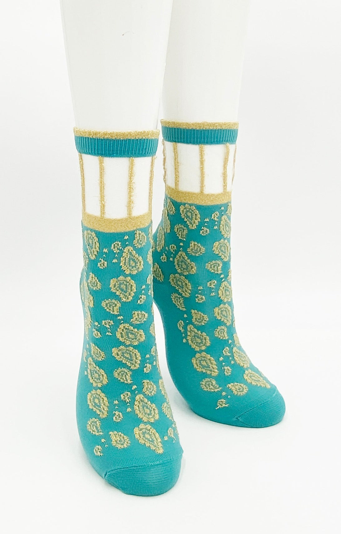 Products Golden Paisley Sheer Socks